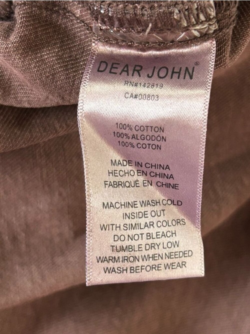 Dear John Denim Gina Denim Shirt Jacket in Dark Mahogany - Sz L - New - Picture 9 of 9